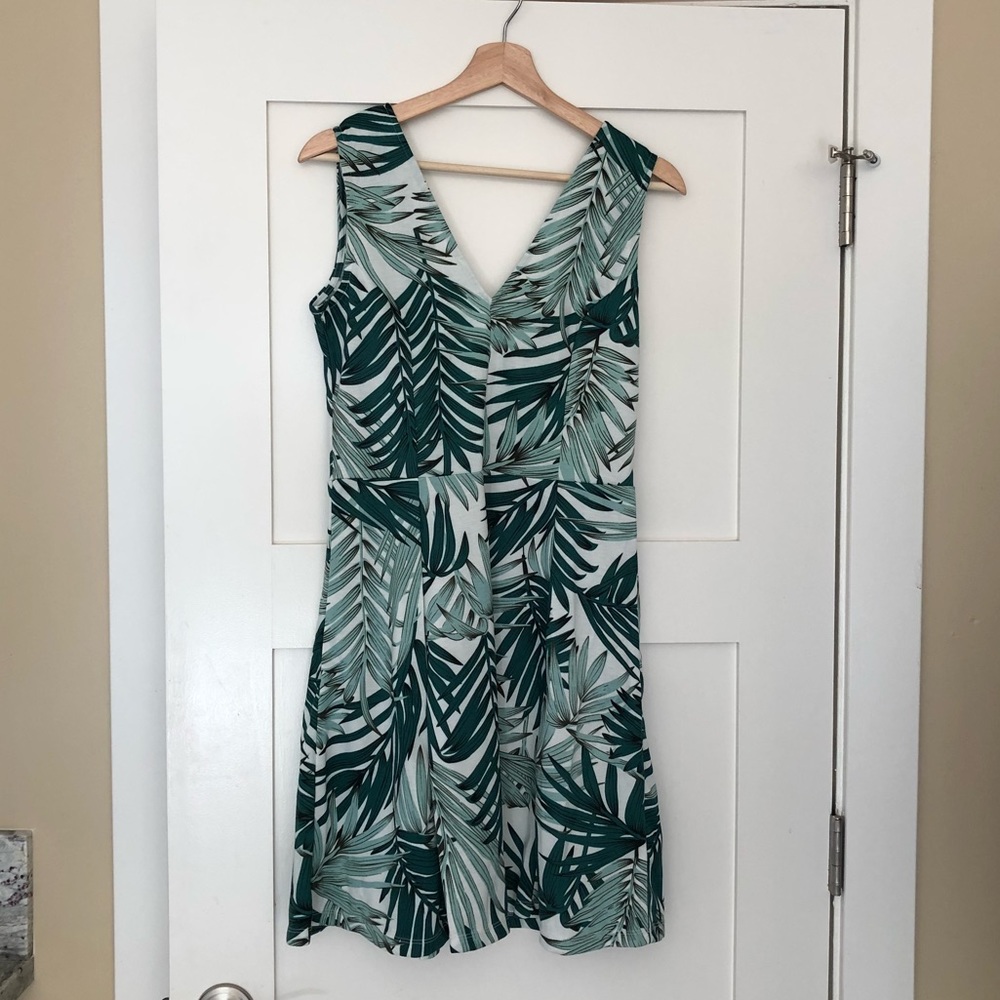 Palm Print Dress